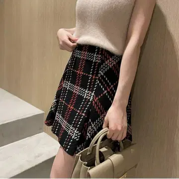 스나이델 로빙 체크 미니 스커트