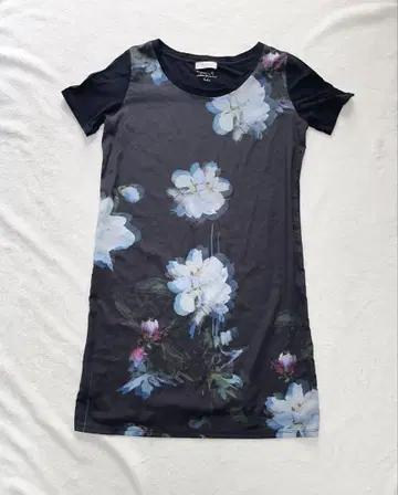 Paul Smith 전사 무릎 기장 티셔츠 원피스 M 블랙