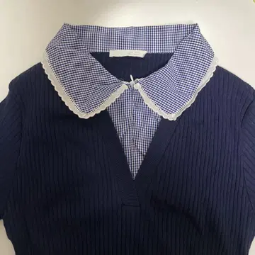 zara 피터팬 칼라 리브 T셔츠