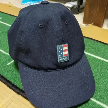 새상품급 PING 네이비 캡 미국 국기 디자인