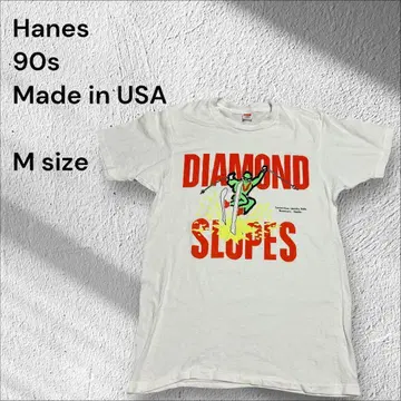 [USA] Hanes 헤인즈 90년대 싱글 스티치 티셔츠 스키 레어