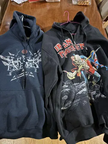 Iron Maiden 후드티 & 아치 에너미 후드티 2장 세트