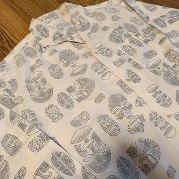 50s 빈티지 올 패턴 레이온 긴팔 셔츠 vintage 1950s
