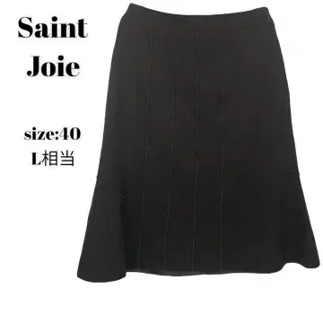 Saint Joie 스커트 무릎 기장 브라운 일본제 L 멋쟁이
