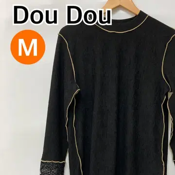 DouDou 상의 스웨터 니트 긴팔 블랙 M [ CT1479 ]