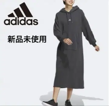 미사용 새상품 adidas WORD 후드티 원피스 다크 그레이 L