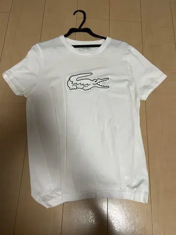 LACOSTE 슬림 핏 화이트 티셔츠 US M