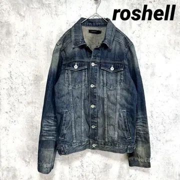 [ roshell ] 데미지 가공 데님 자켓 G장 L 포켓