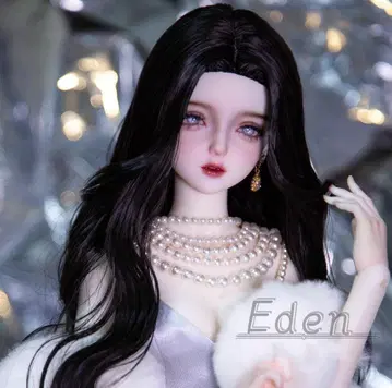 [ 새상품급 6~7inch ] 블랙 롱 웨이브 인형 가발