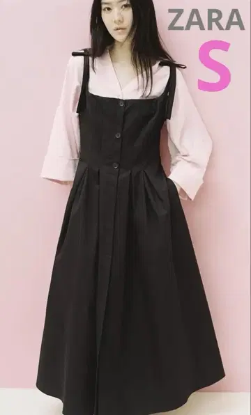 새상품 ZARA 플리츠 미디 트렌치코트 원피스 S