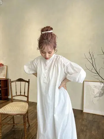 jumelle 브로드 개더 OP 화이트