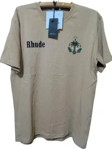 Rhude 베이지 T셔츠