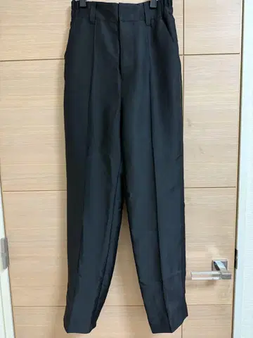새틴 백화점 팬츠 블랙
