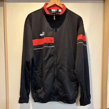 남성용 PUMA 푸마 트랙 자켓 저지 집업 블랙 XXL