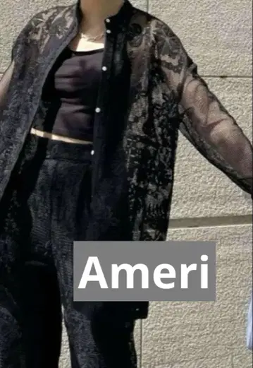 AMERI CHEMICAL LACE OVER SHIRT 블랙