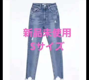 미사용 새상품 GYDA 컷오프 스키니 데님 팬츠 데미지 S 사이즈