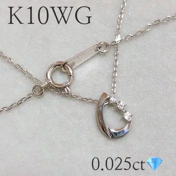 K10WG 드롭 모티브 목걸이 화이트 골드