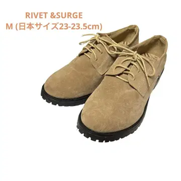 RIVET&SURGE/스웨이드 레이스업 슈즈 23-23.5 베이지