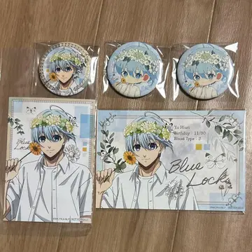 블루 록 애니메이트 flower crown 효오리 요우 캔뱃지 카드