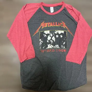 METALLICA 월드 투어 래글런 티셔츠