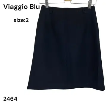 비아지오 블루 Viaggio Blu 스커트 무릎 기장 블랙 2 예쁨