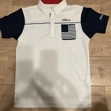 Titleist 피케 셔츠 화이트/네이비/레드