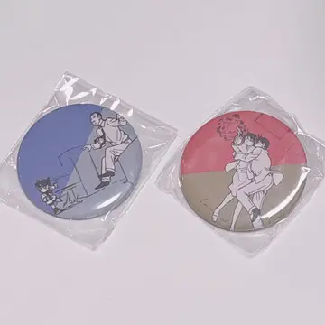 코난 탐정사 한정 코난 마츠리 바이컬러 캔뱃지 가챠