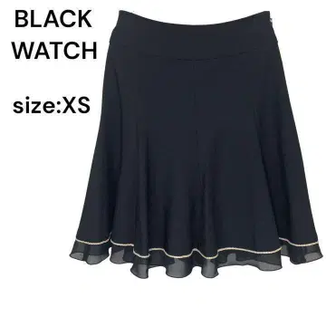 블랙워치 BLACK WATCH 스커트 무릎 기장 블랙 XS