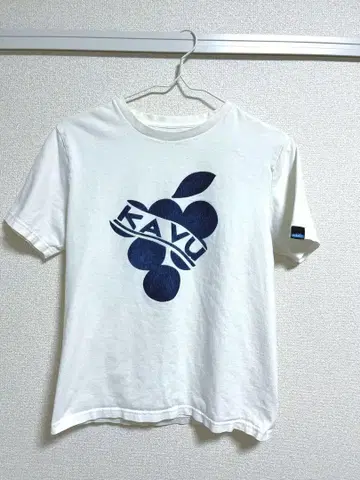 KAVU 티셔츠 포도 남성용 M 사이즈 (화이트)