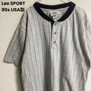 90s USA Lee SPORT 헨리넥 티셔츠 핀스트라이프