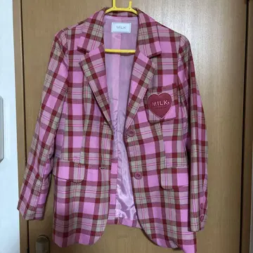 밀크 토르테 체크 셋업 핑크