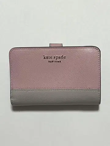 kate spade 접이식 지갑 핑크 그레이 정크
