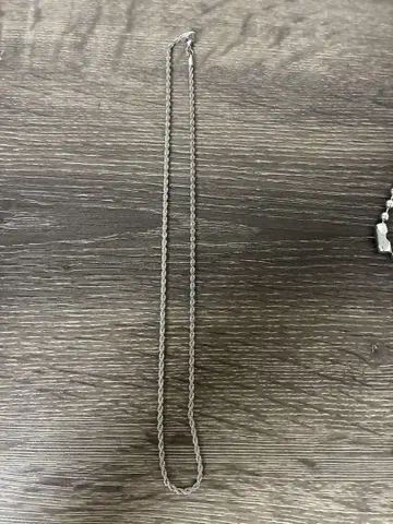 실버 트위스트 체인 목걸이 약 50cm