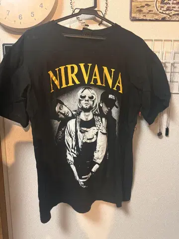 NIRVANA 그래픽 T셔츠 블랙