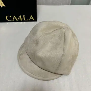 CA4LA 베이지 스웨이드 헌팅캡
