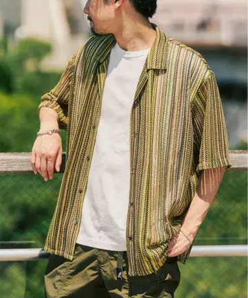 러셀 오픈 칼라 셔츠