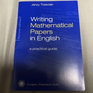 Writing Mathematical Papers in English