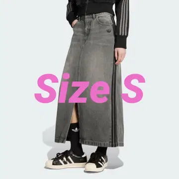 아디컬러 쓰리 스트라이프 데님 펜슬 스커트 S 사이즈