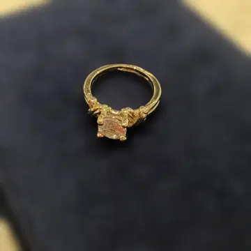 골드 스톤 반지 핑크