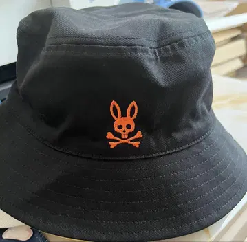 PSYCHO BUNNY 버킷햇 블랙 컬러풀