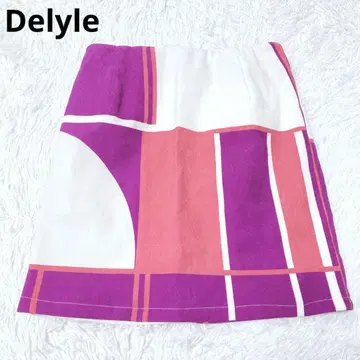 Delyle 미니 스커트 타이트 화려한 일본제 배색 아름다운 실루엣