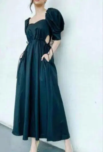 ZARA 퍼프 슬리브 원피스 버쉬카 SLY AZUL KBF