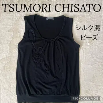 TSUMORI CHISATO 츠모리치사토 비즈 슬리브리스 M 블랙