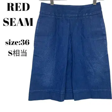 RED SEAM 레드심 데님 스커트 무릎 기장 청바지 S