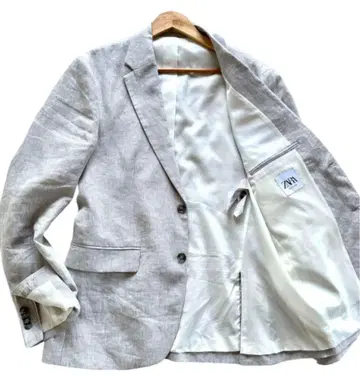[ ZARA ] 린넨 자켓 린넨 그레이