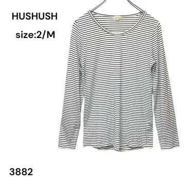 허쉬아쉬 HUSHUSH 셔츠 긴팔 보더 상의 M (사이즈) 예쁨