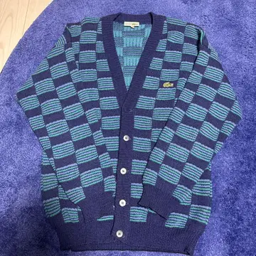 LACOSTE 체크 무늬 가디건
