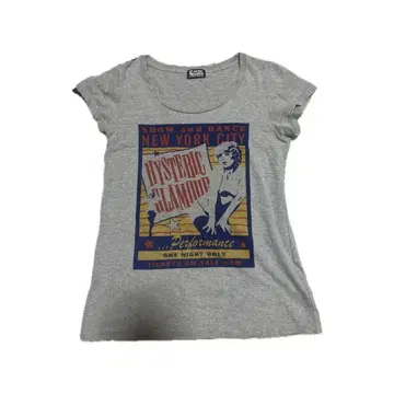 HYSTERIC GLAMOUR 반팔 티셔츠 그레이