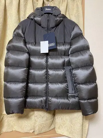 헤르노 HERNO 콤비네이션 다운 자켓 그레이