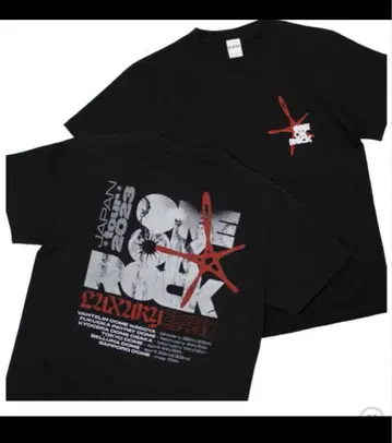ONE OK ROCK 2023년 투어 T셔츠 L 사이즈 블랙